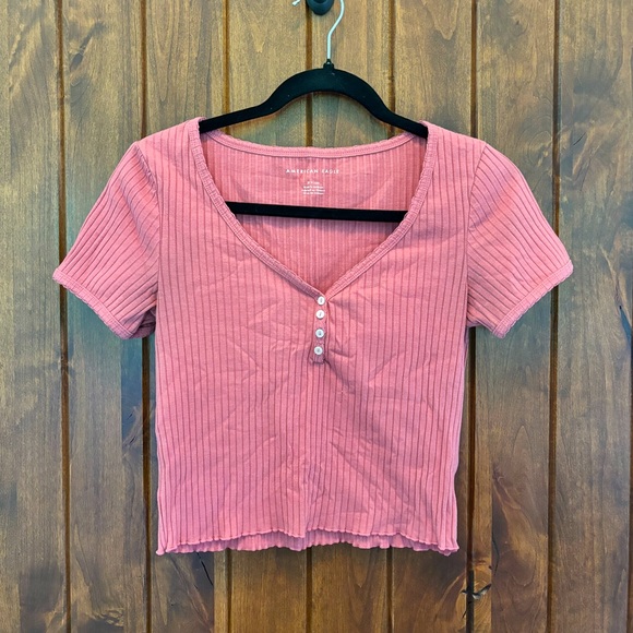 American Eagle Outfitters Tops - American Eagle Outfitters Ribbed Crop Top
